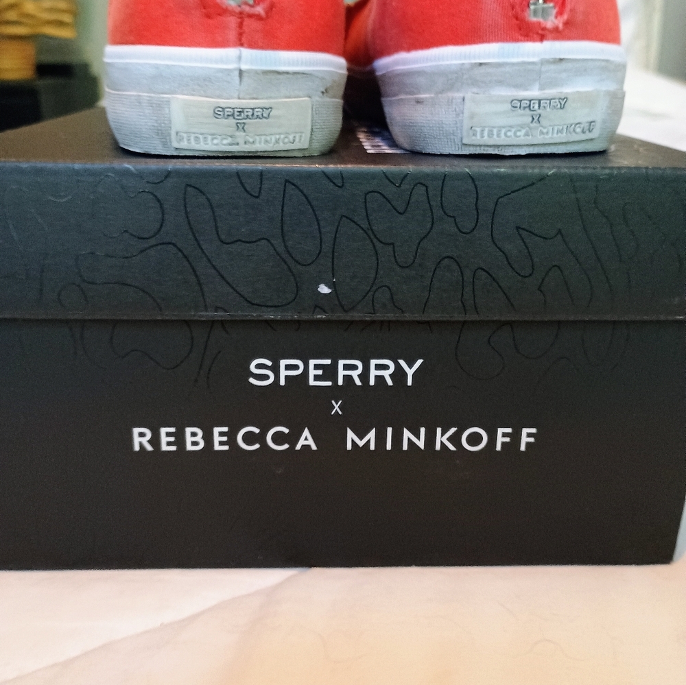 Sperry x Rebecca Minkoff Canvas High Top Sneakers 6.5 NIB Zip Detail Streetwear - Picture 15 of 16